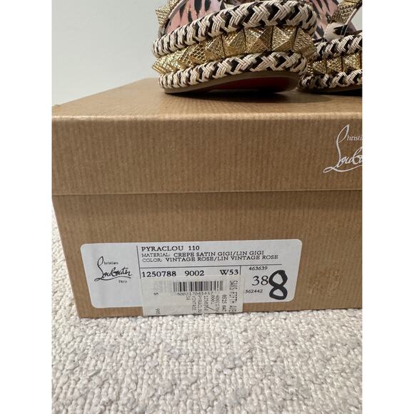 CHRISTIAN LOUBOUTIN
Pyraclou 110 leopard-print wedge sandals 38 BNIB - Picture 10 of 11